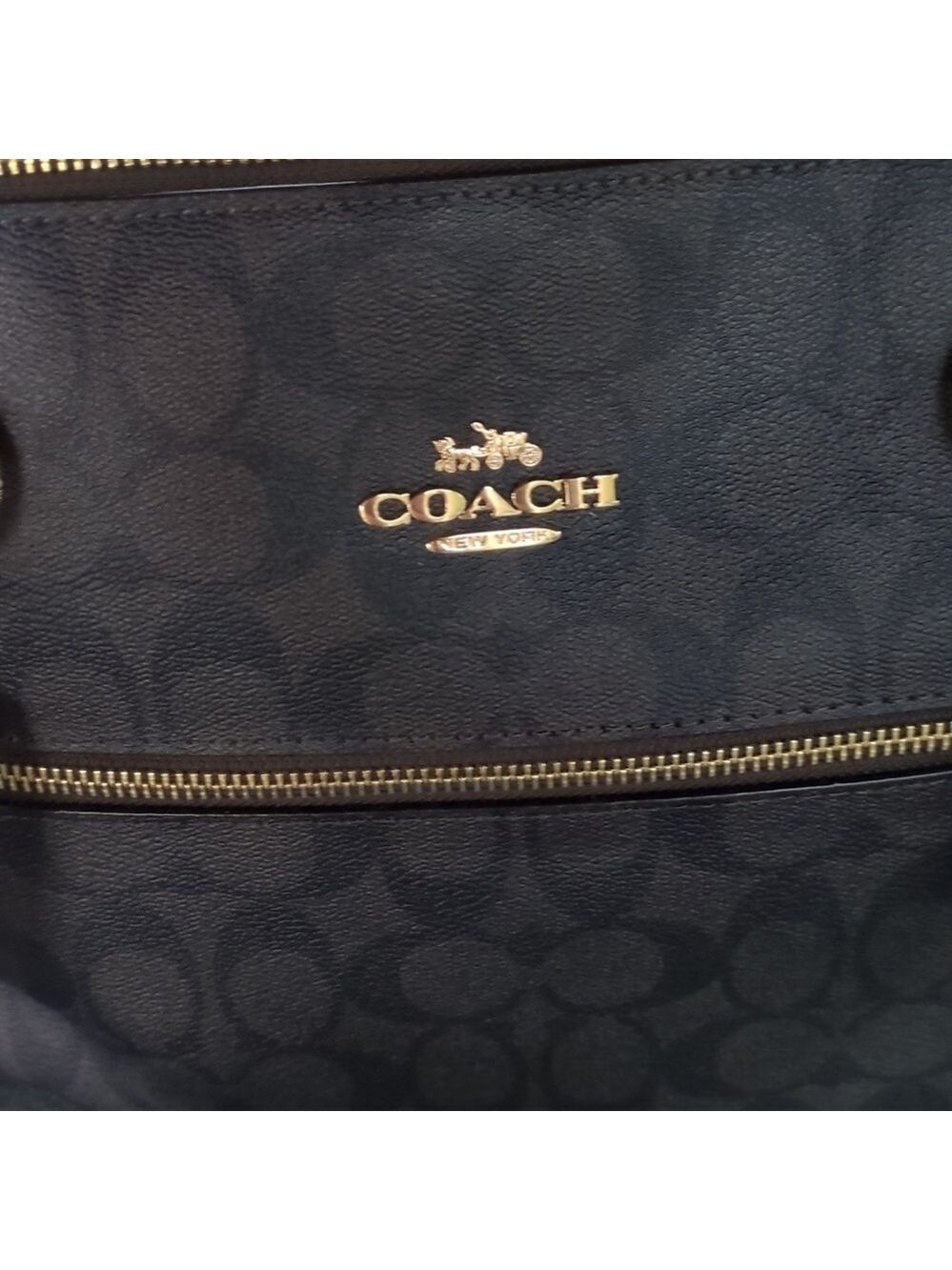 NWT Coach Purse Gallery Tote Signature Canvas/brown color - Picture 7 of 14